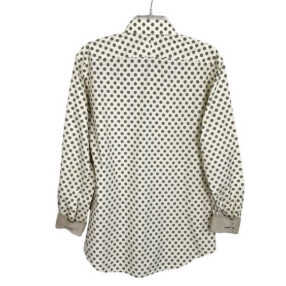 Paul Smith London Cream Pinwheel Cotton Contrast Cuff Button Shirt Men’s 15.5 - Picture 2 of 10